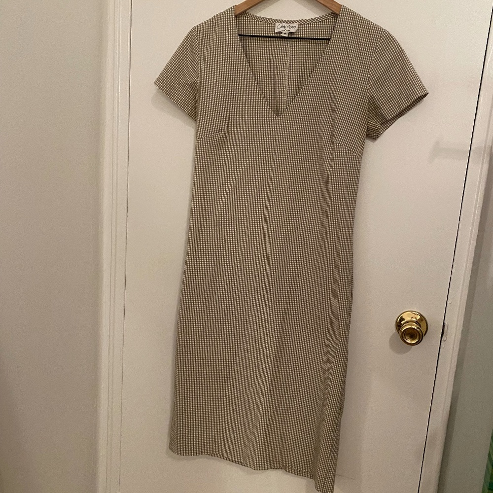 Amy Matto Brown Gingham Dress Size 6